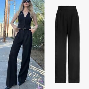 Favorite Daughter Favorite Pants Black Tailored Straight Leg Trouser Size 0